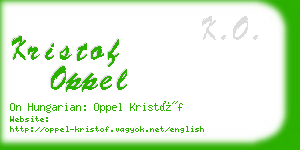 kristof oppel business card